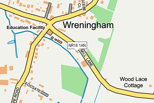 NR16 1AN map - OS OpenMap – Local (Ordnance Survey)