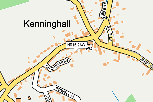 NR16 2AW map - OS OpenMap – Local (Ordnance Survey) NR16 2AW map - OS OpenMap – Local (Ordnance Survey)