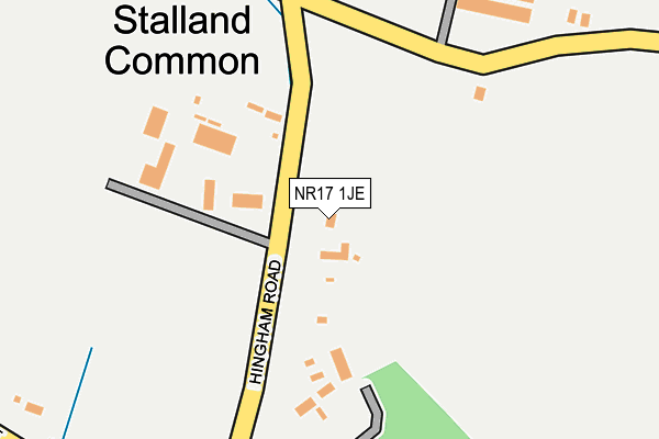 NR17 1JE map - OS OpenMap – Local (Ordnance Survey) NR17 1JE map - OS OpenMap – Local (Ordnance Survey)