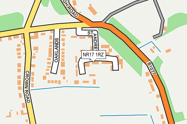 NR17 1RZ map - OS OpenMap – Local (Ordnance Survey) NR17 1RZ map - OS OpenMap – Local (Ordnance Survey)