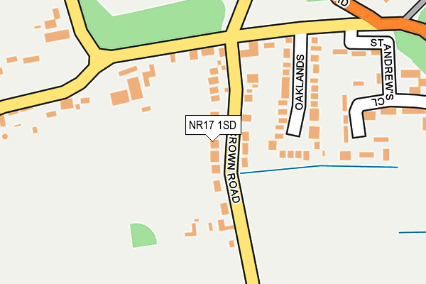 NR17 1SD map - OS OpenMap – Local (Ordnance Survey) NR17 1SD map - OS OpenMap – Local (Ordnance Survey)