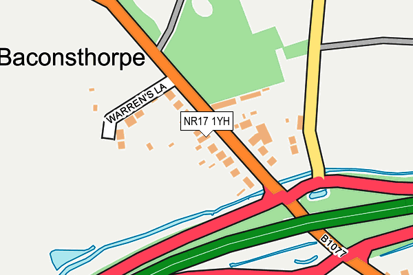NR17 1YH map - OS OpenMap – Local (Ordnance Survey)