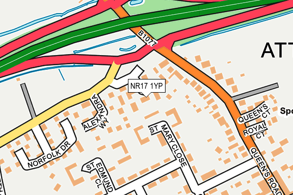 NR17 1YP map - OS OpenMap – Local (Ordnance Survey) NR17 1YP map - OS OpenMap – Local (Ordnance Survey)