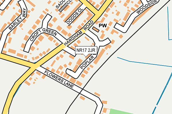 NR17 2JR map - OS OpenMap – Local (Ordnance Survey) NR17 2JR map - OS OpenMap – Local (Ordnance Survey)