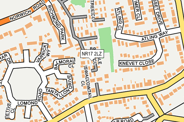 NR17 2LZ map - OS OpenMap – Local (Ordnance Survey) NR17 2LZ map - OS OpenMap – Local (Ordnance Survey)