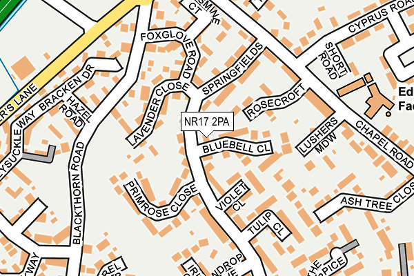 NR17 2PA map - OS OpenMap – Local (Ordnance Survey)