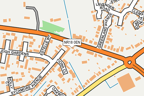 NR18 0EN map - OS OpenMap – Local (Ordnance Survey) NR18 0EN map - OS OpenMap – Local (Ordnance Survey)