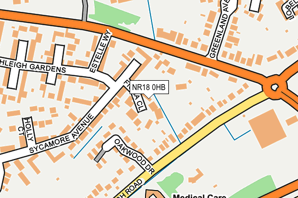 NR18 0HB map - OS OpenMap – Local (Ordnance Survey) NR18 0HB map - OS OpenMap – Local (Ordnance Survey)