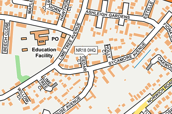 NR18 0HQ map - OS OpenMap – Local (Ordnance Survey) NR18 0HQ map - OS OpenMap – Local (Ordnance Survey)