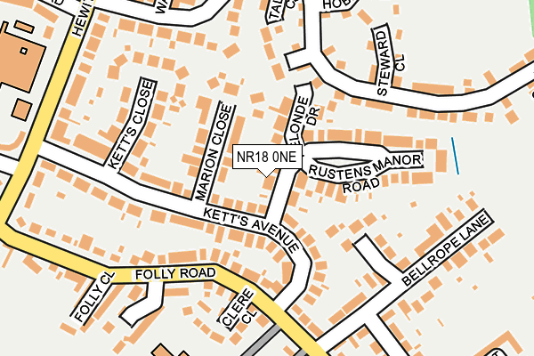 NR18 0NE map - OS OpenMap – Local (Ordnance Survey) NR18 0NE map - OS OpenMap – Local (Ordnance Survey)