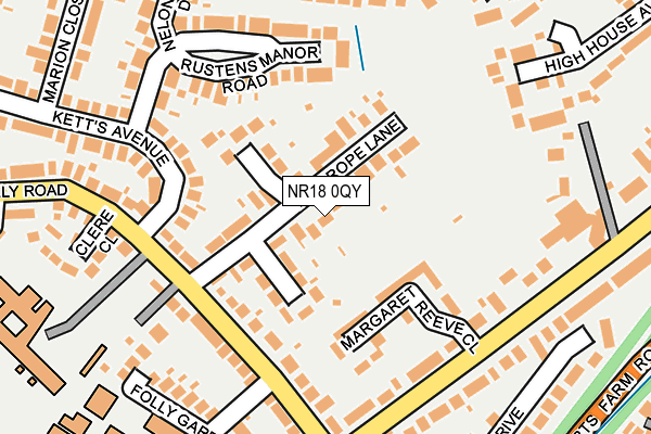 NR18 0QY map - OS OpenMap – Local (Ordnance Survey) NR18 0QY map - OS OpenMap – Local (Ordnance Survey)