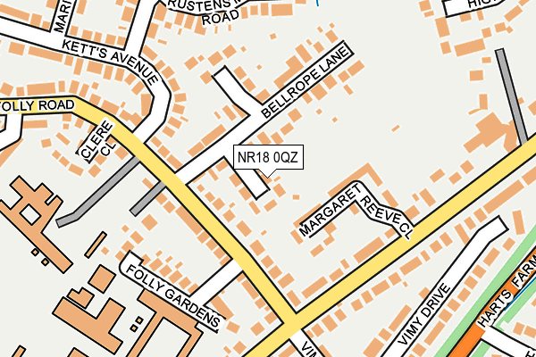 NR18 0QZ map - OS OpenMap – Local (Ordnance Survey) NR18 0QZ map - OS OpenMap – Local (Ordnance Survey)