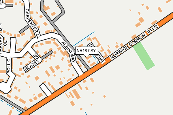 NR18 0SY map - OS OpenMap – Local (Ordnance Survey) NR18 0SY map - OS OpenMap – Local (Ordnance Survey)