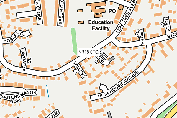 NR18 0TQ map - OS OpenMap – Local (Ordnance Survey) NR18 0TQ map - OS OpenMap – Local (Ordnance Survey)
