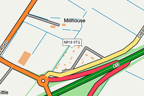 NR18 9TG map - OS OpenMap – Local (Ordnance Survey) NR18 9TG map - OS OpenMap – Local (Ordnance Survey)