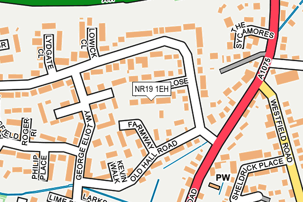 NR19 1EH map - OS OpenMap – Local (Ordnance Survey) NR19 1EH map - OS OpenMap – Local (Ordnance Survey)