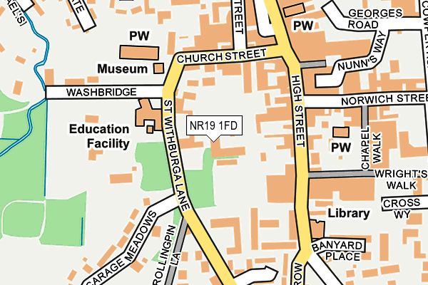 NR19 1FD map - OS OpenMap – Local (Ordnance Survey) NR19 1FD map - OS OpenMap – Local (Ordnance Survey)