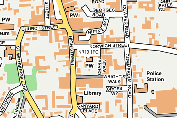 NR19 1FQ map - OS OpenMap – Local (Ordnance Survey) NR19 1FQ map - OS OpenMap – Local (Ordnance Survey)