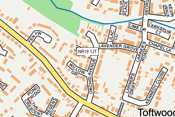 NR19 1JT map - OS OpenMap – Local (Ordnance Survey) NR19 1JT map - OS OpenMap – Local (Ordnance Survey)
