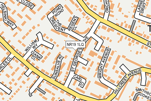 NR19 1LQ map - OS OpenMap – Local (Ordnance Survey) NR19 1LQ map - OS OpenMap – Local (Ordnance Survey)