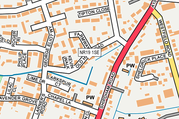 NR19 1SE map - OS OpenMap – Local (Ordnance Survey) NR19 1SE map - OS OpenMap – Local (Ordnance Survey)