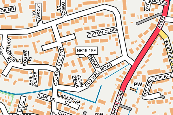 NR19 1SF map - OS OpenMap – Local (Ordnance Survey) NR19 1SF map - OS OpenMap – Local (Ordnance Survey)