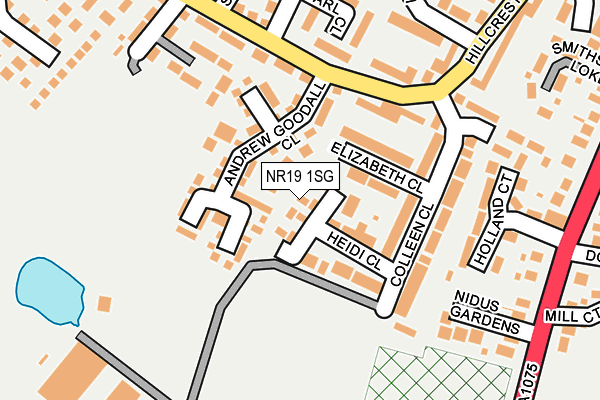 NR19 1SG map - OS OpenMap – Local (Ordnance Survey) NR19 1SG map - OS OpenMap – Local (Ordnance Survey)