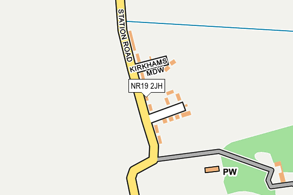 NR19 2JH map - OS OpenMap – Local (Ordnance Survey) NR19 2JH map - OS OpenMap – Local (Ordnance Survey)