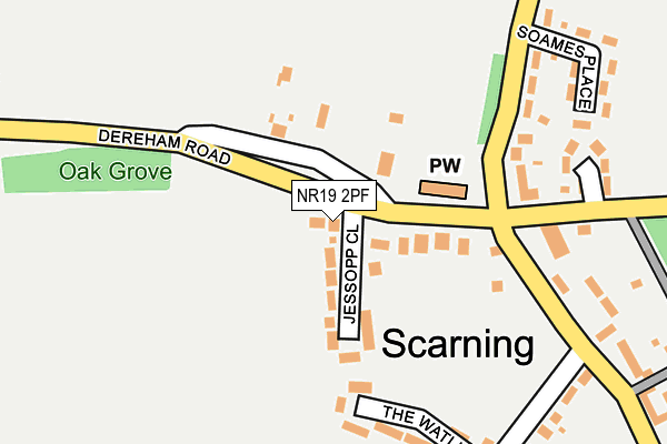 NR19 2PF map - OS OpenMap – Local (Ordnance Survey) NR19 2PF map - OS OpenMap – Local (Ordnance Survey)