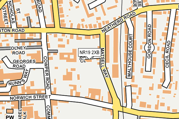 NR19 2XB map - OS OpenMap – Local (Ordnance Survey) NR19 2XB map - OS OpenMap – Local (Ordnance Survey)