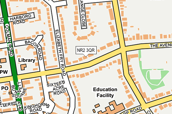 NR2 3QR map - OS OpenMap – Local (Ordnance Survey) NR2 3QR map - OS OpenMap – Local (Ordnance Survey)