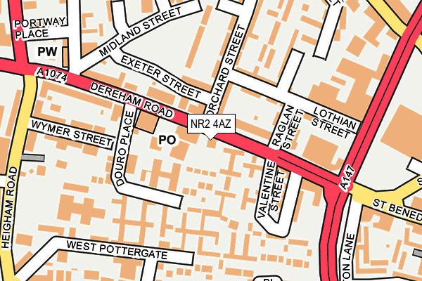 NR2 4AZ map - OS OpenMap – Local (Ordnance Survey) NR2 4AZ map - OS OpenMap – Local (Ordnance Survey)