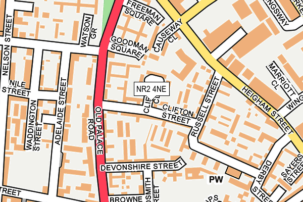 NR2 4NE map - OS OpenMap – Local (Ordnance Survey) NR2 4NE map - OS OpenMap – Local (Ordnance Survey)