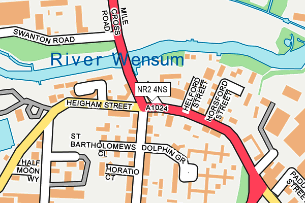 NR2 4NS map - OS OpenMap – Local (Ordnance Survey) NR2 4NS map - OS OpenMap – Local (Ordnance Survey)