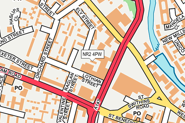 NR2 4PW map - OS OpenMap – Local (Ordnance Survey) NR2 4PW map - OS OpenMap – Local (Ordnance Survey)