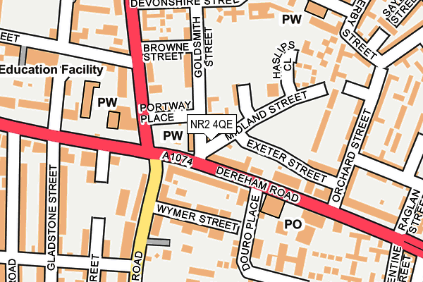 NR2 4QE map - OS OpenMap – Local (Ordnance Survey) NR2 4QE map - OS OpenMap – Local (Ordnance Survey)