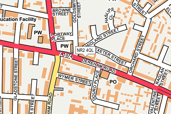 NR2 4QL map - OS OpenMap – Local (Ordnance Survey) NR2 4QL map - OS OpenMap – Local (Ordnance Survey)