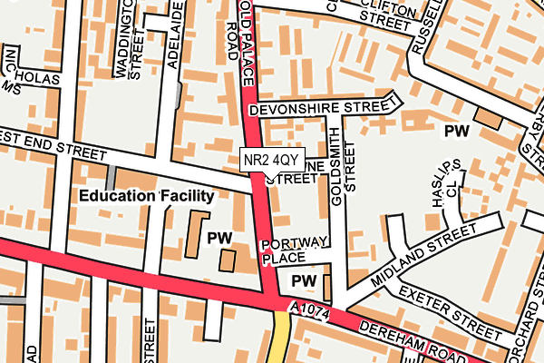 NR2 4QY map - OS OpenMap – Local (Ordnance Survey) NR2 4QY map - OS OpenMap – Local (Ordnance Survey)