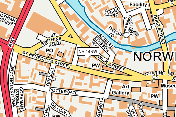 NR2 4RW map - OS OpenMap – Local (Ordnance Survey) NR2 4RW map - OS OpenMap – Local (Ordnance Survey)