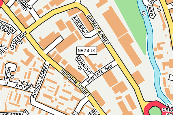 NR2 4UX map - OS OpenMap – Local (Ordnance Survey) NR2 4UX map - OS OpenMap – Local (Ordnance Survey)