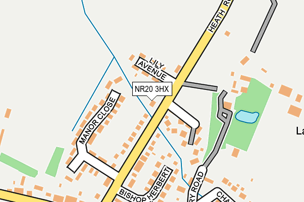 NR20 3HX map - OS OpenMap – Local (Ordnance Survey) NR20 3HX map - OS OpenMap – Local (Ordnance Survey)