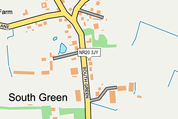 NR20 3JY map - OS OpenMap – Local (Ordnance Survey) NR20 3JY map - OS OpenMap – Local (Ordnance Survey)