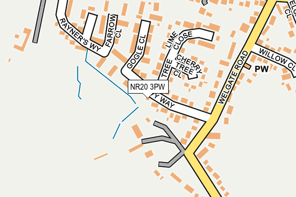 NR20 3PW map - OS OpenMap – Local (Ordnance Survey) NR20 3PW map - OS OpenMap – Local (Ordnance Survey)