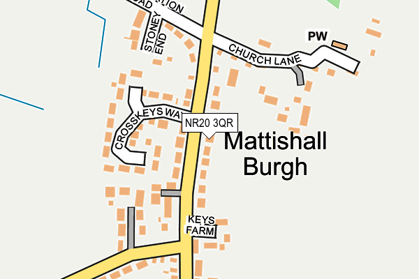 NR20 3QR map - OS OpenMap – Local (Ordnance Survey) NR20 3QR map - OS OpenMap – Local (Ordnance Survey)