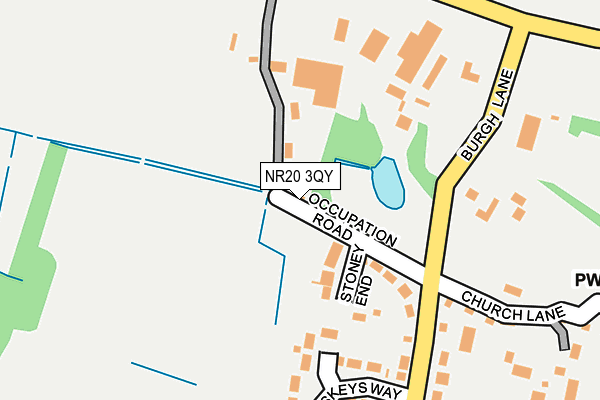 NR20 3QY map - OS OpenMap – Local (Ordnance Survey) NR20 3QY map - OS OpenMap – Local (Ordnance Survey)