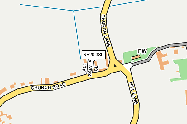 NR20 3SL map - OS OpenMap – Local (Ordnance Survey)