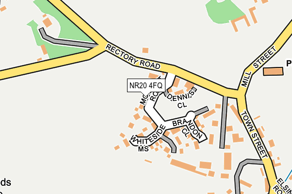 NR20 4FQ map - OS OpenMap – Local (Ordnance Survey) NR20 4FQ map - OS OpenMap – Local (Ordnance Survey)