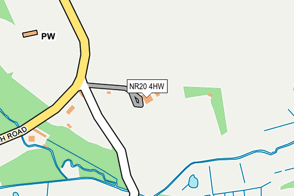 NR20 4HW map - OS OpenMap – Local (Ordnance Survey)