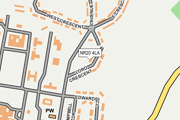 NR20 4LA map - OS OpenMap – Local (Ordnance Survey) NR20 4LA map - OS OpenMap – Local (Ordnance Survey)