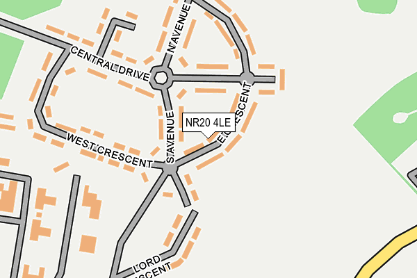 NR20 4LE map - OS OpenMap – Local (Ordnance Survey) NR20 4LE map - OS OpenMap – Local (Ordnance Survey)